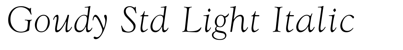 Goudy Std Light Italic